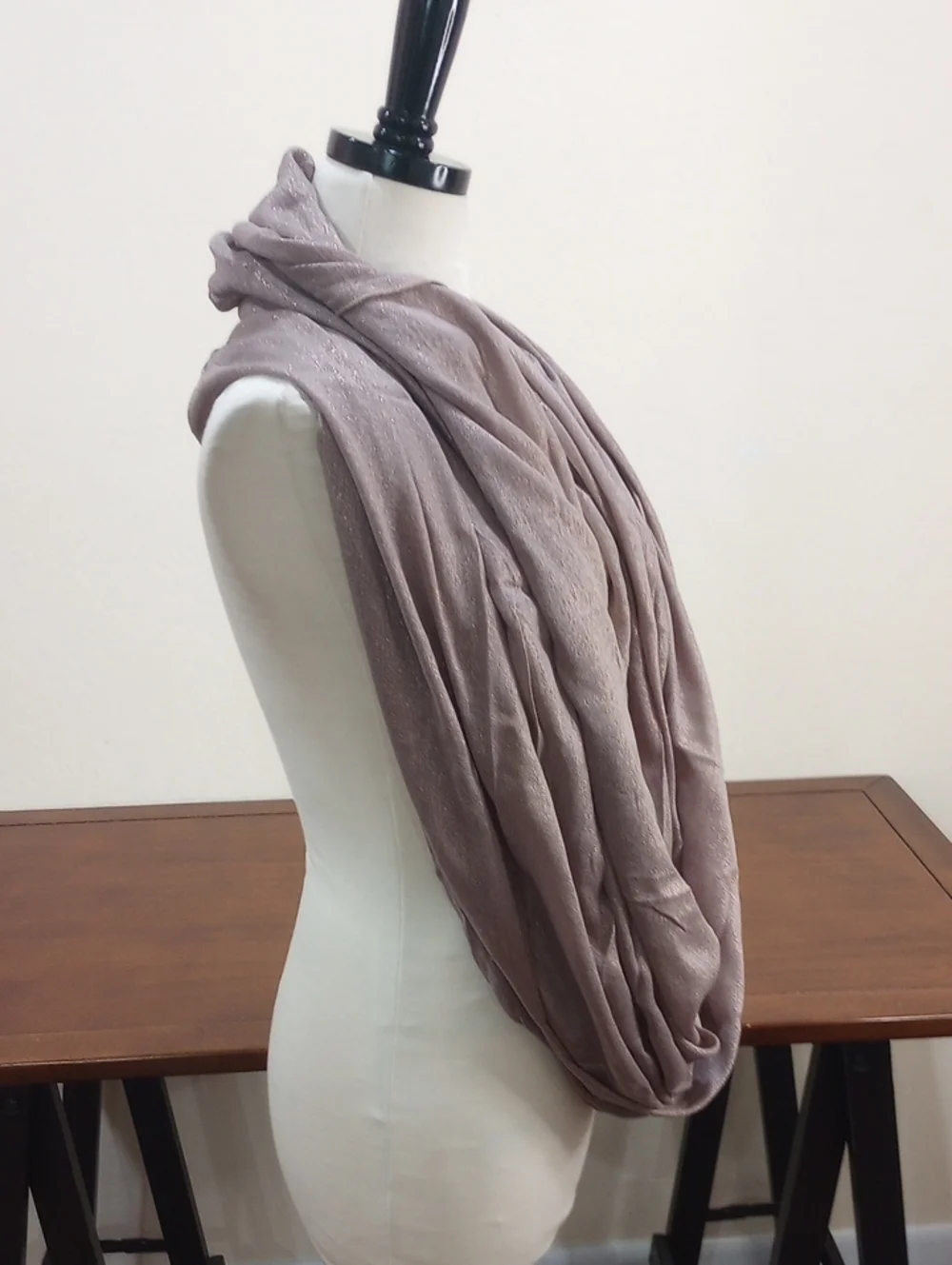 Express Copper Metallic Infinity Scarf